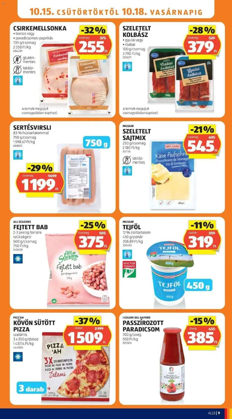 Aldi Aldi aktuális akciós újság 9 oldal