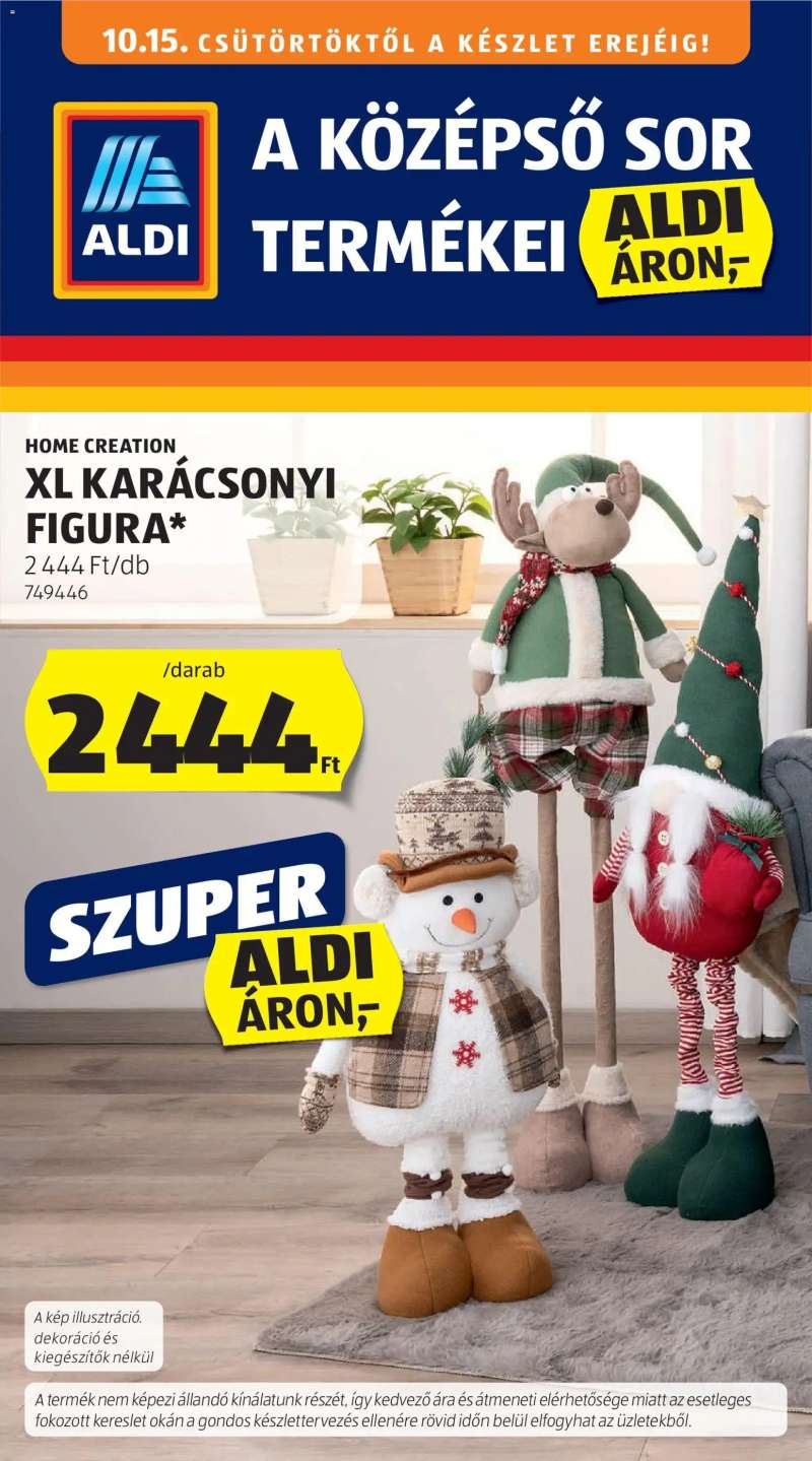 Aldi Aldi Középső sor termékei 1 oldal