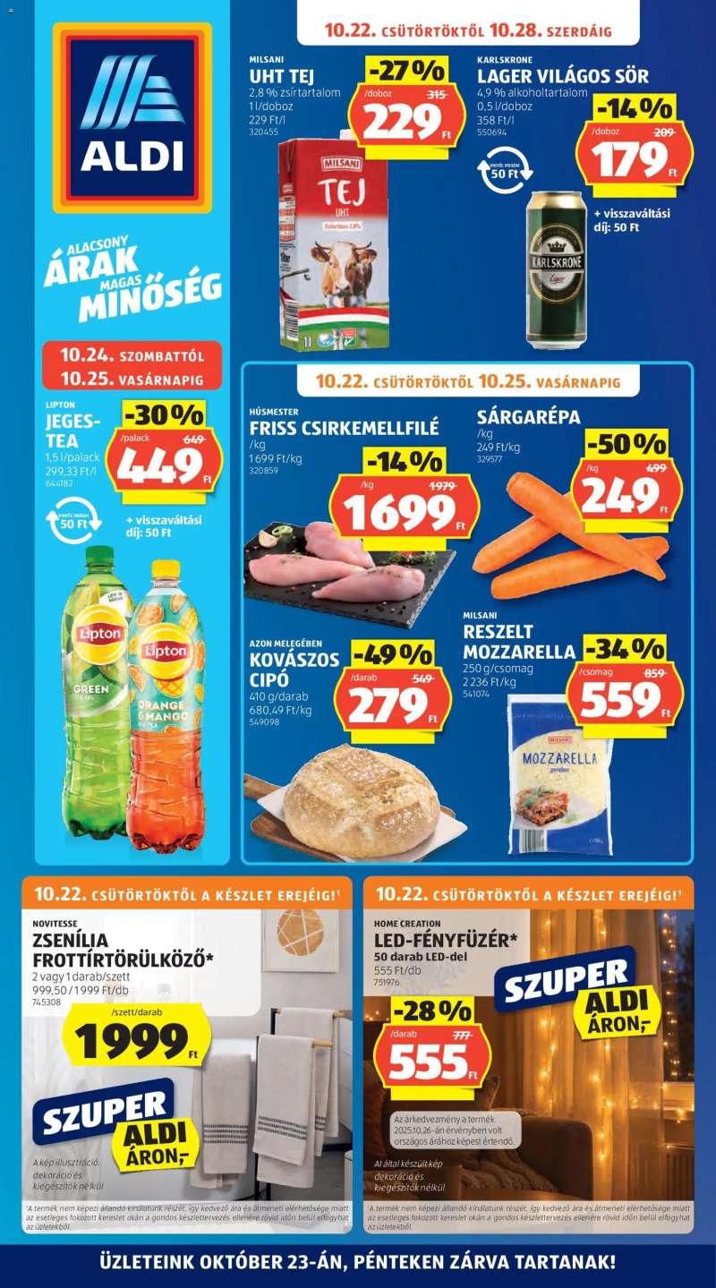 Aldi Aldi akciós újság 1 oldal