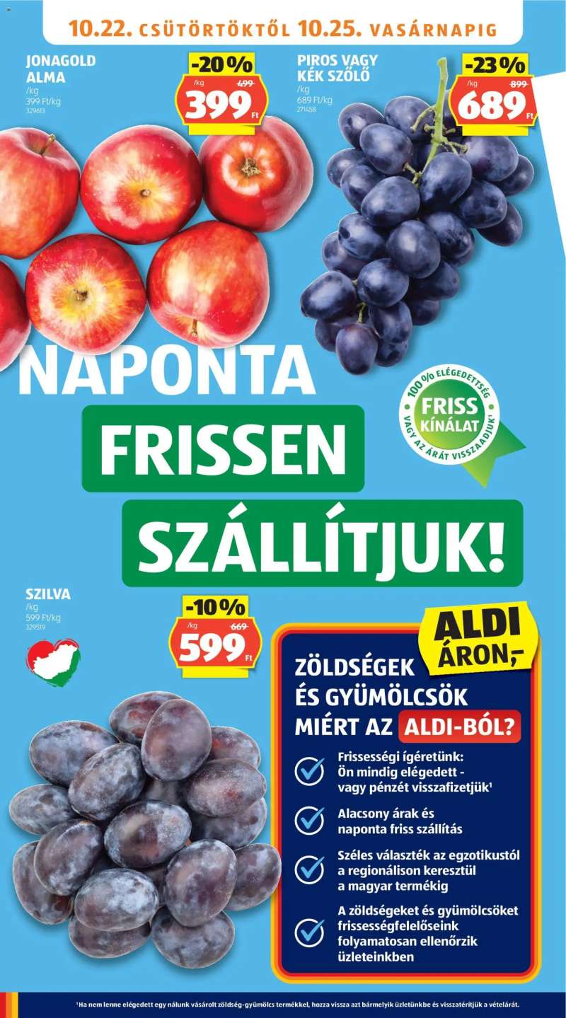 Aldi Aldi akciós újság 6 oldal