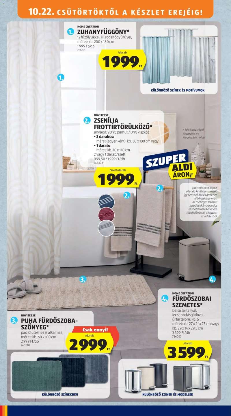 Aldi Aldi Középső sor termékei 2 oldal
