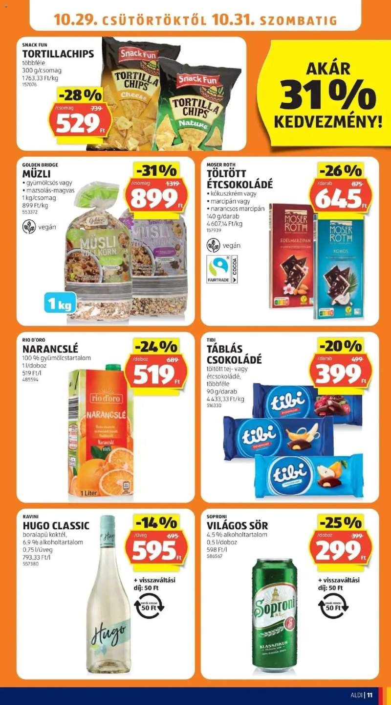 Aldi Aldi aktuális akciós újság 11 oldal