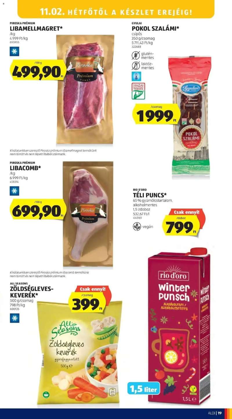 Aldi Aldi aktuális akciós újság 19 oldal