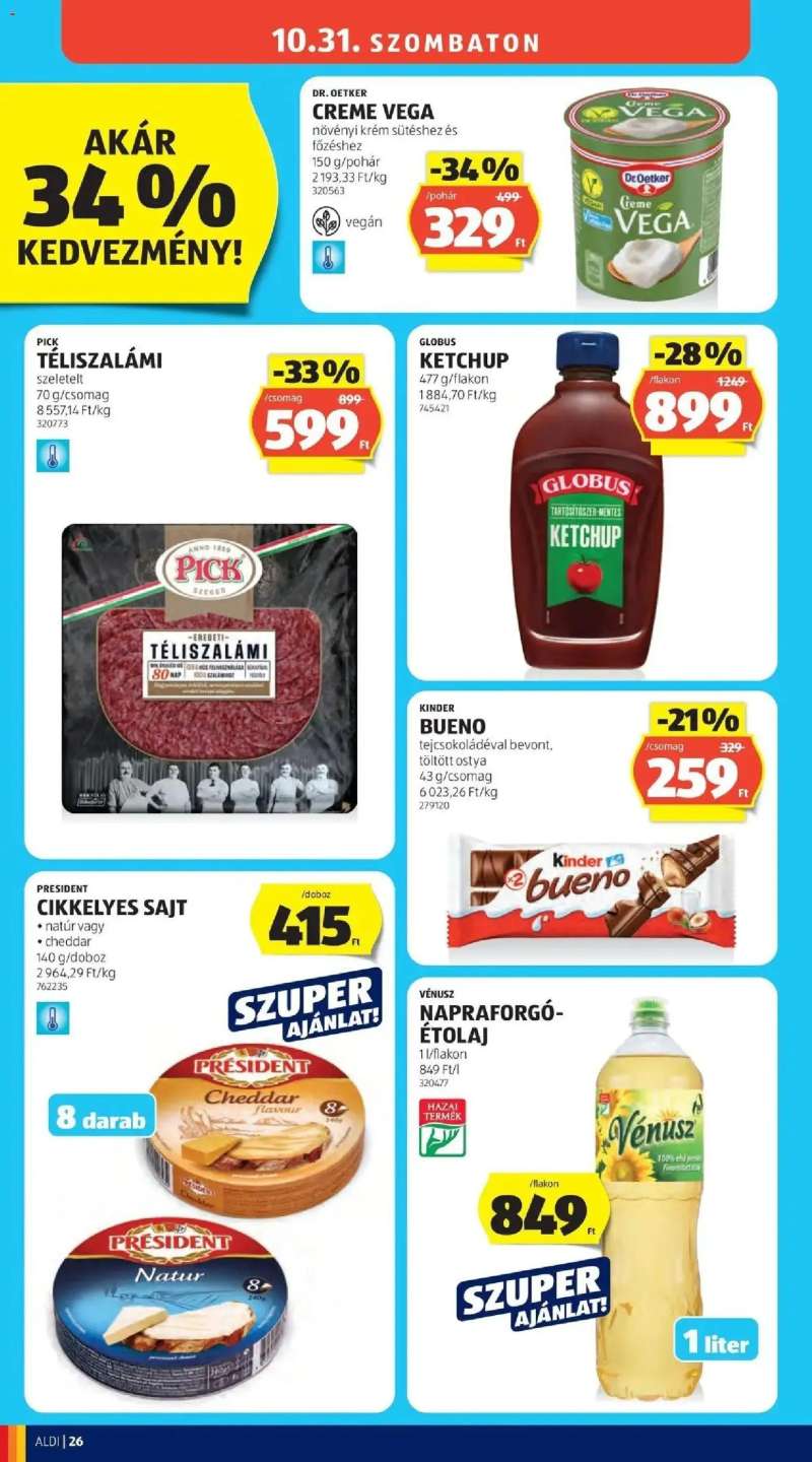 Aldi Aldi aktuális akciós újság 26 oldal