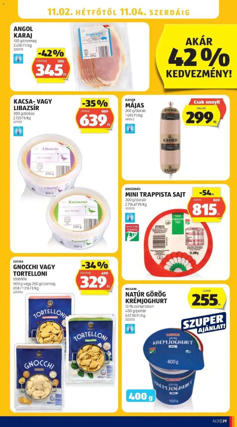 Aldi Aldi aktuális akciós újság 29 oldal