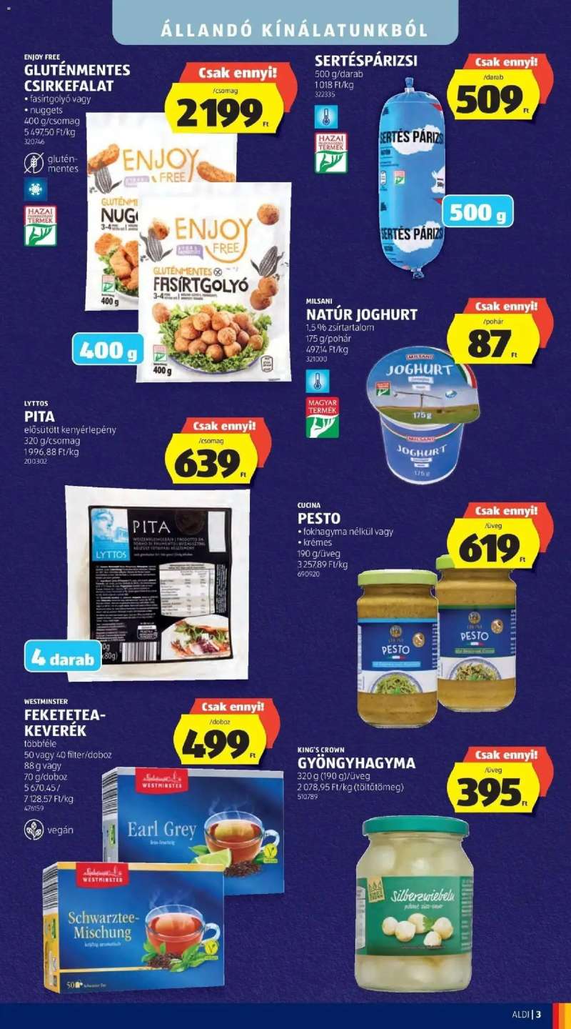 Aldi Aldi aktuális akciós újság 3 oldal