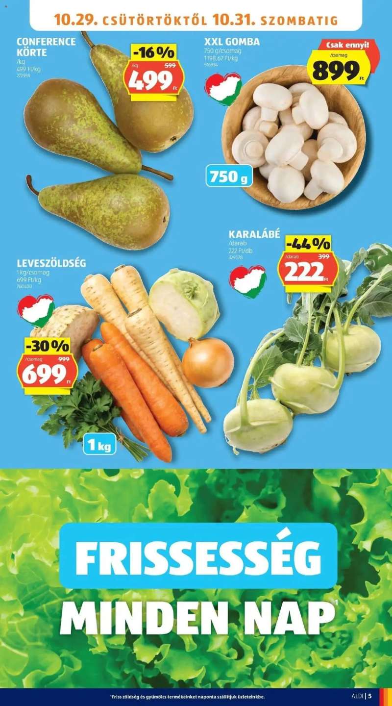 Aldi Aldi aktuális akciós újság 5 oldal