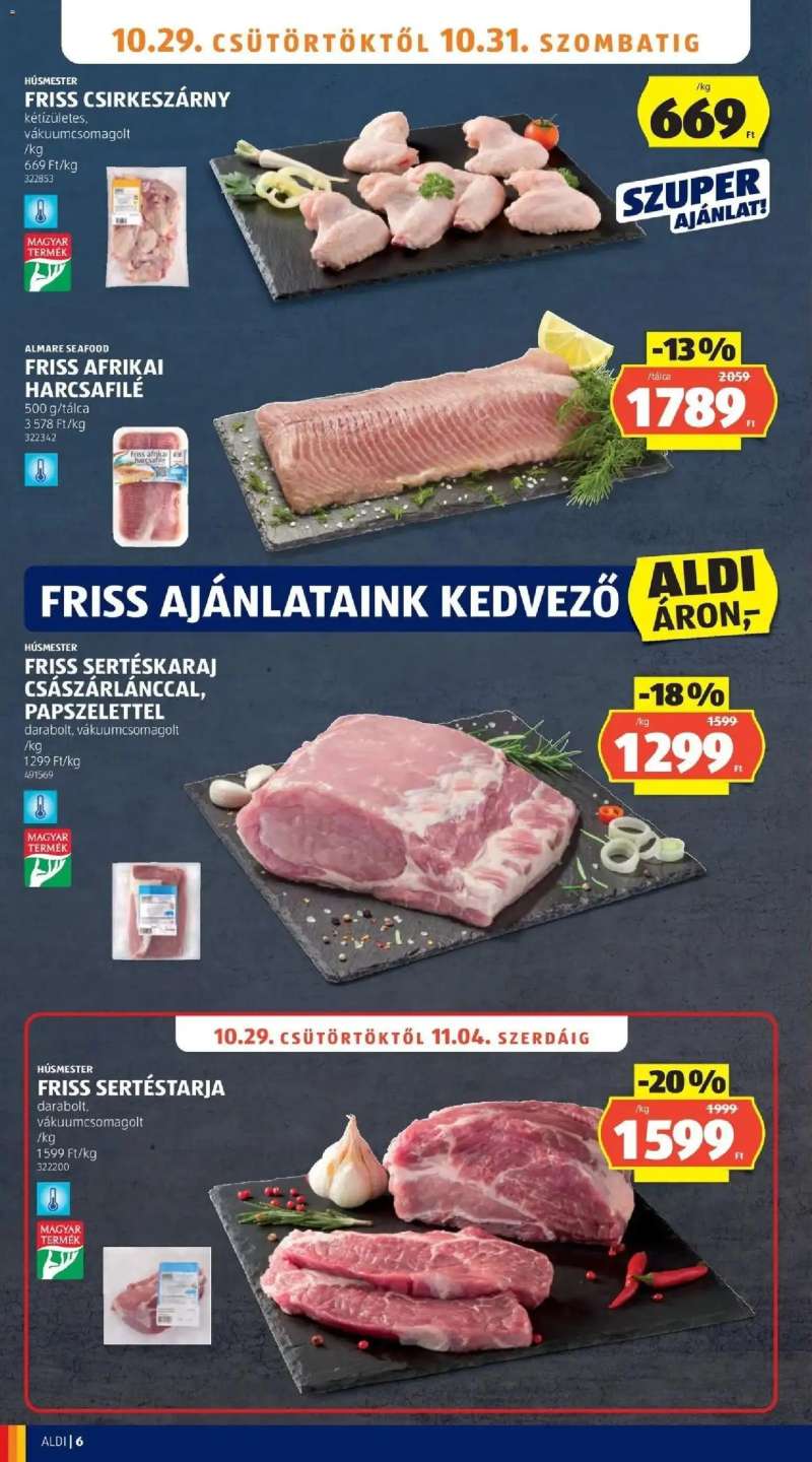 Aldi Aldi aktuális akciós újság 6 oldal