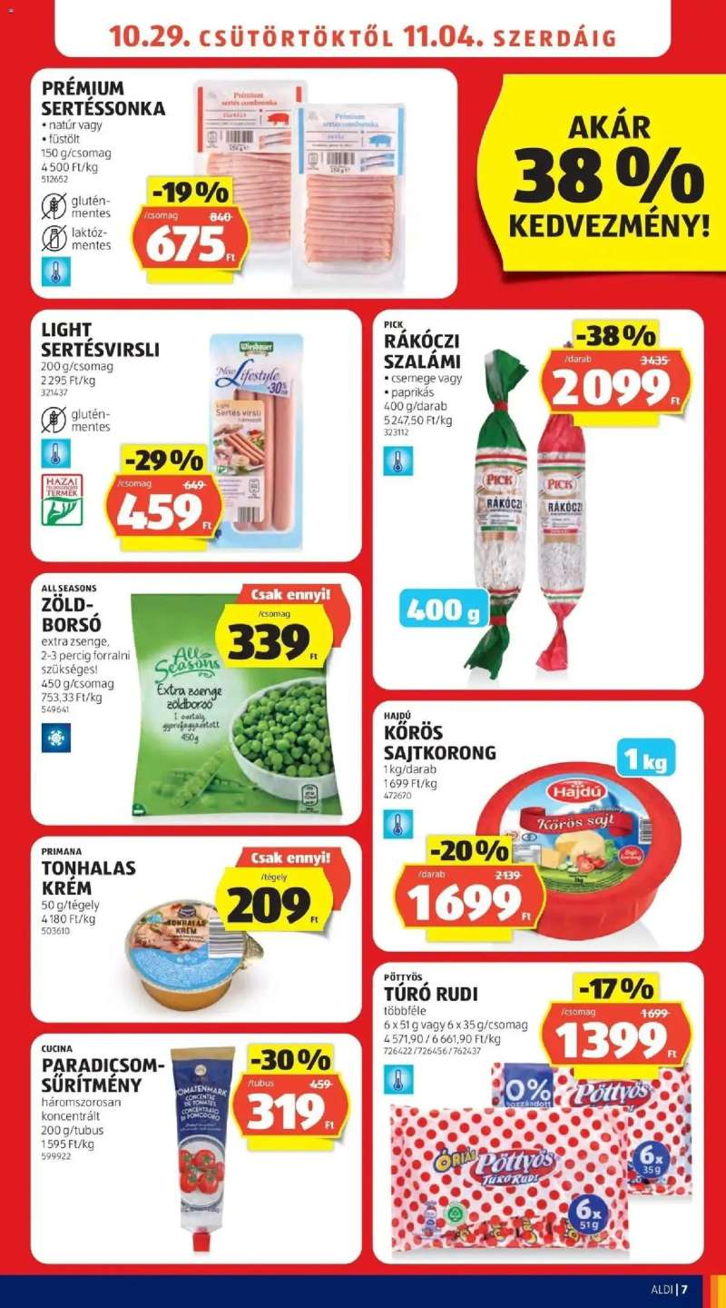 Aldi Aldi aktuális akciós újság 7 oldal