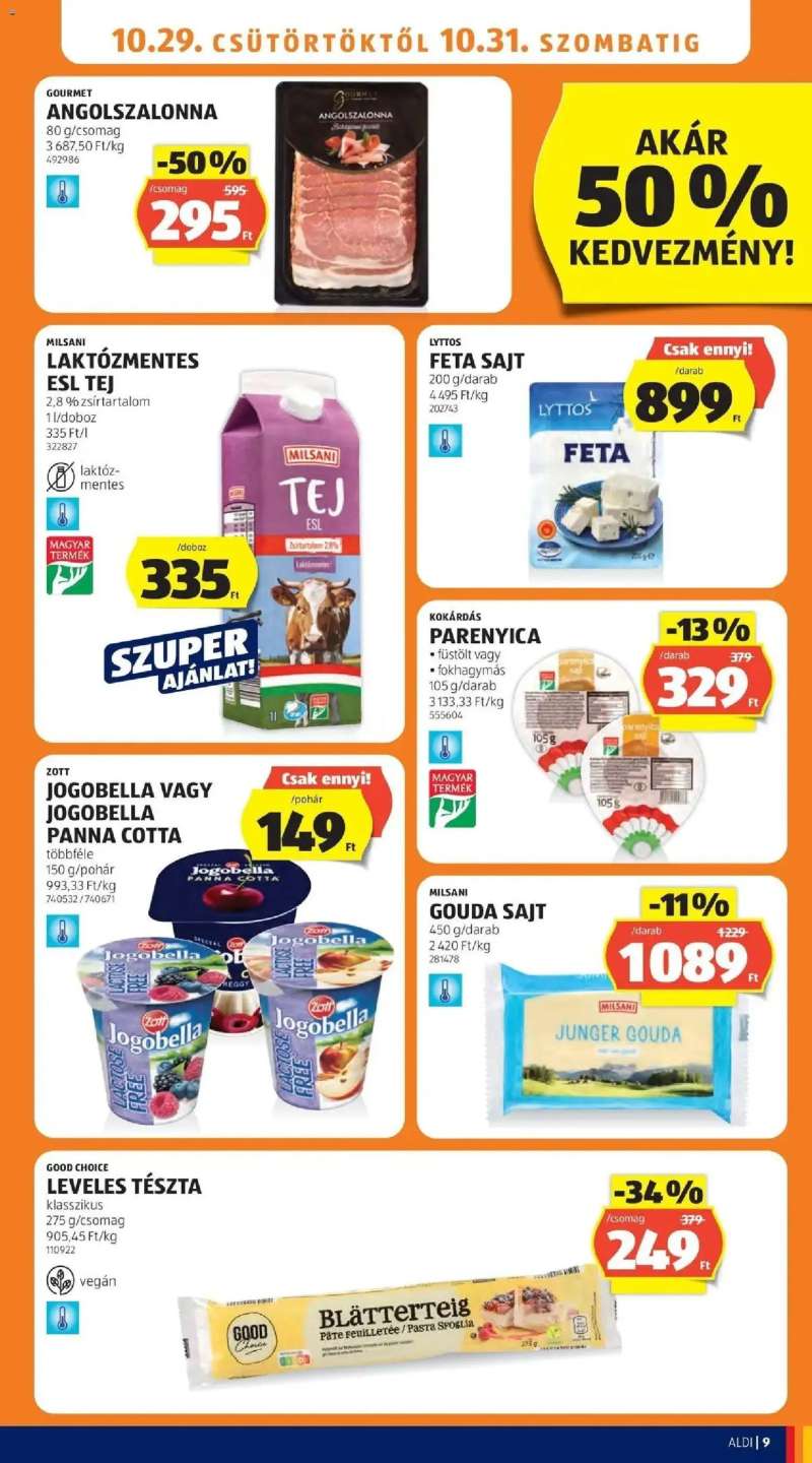 Aldi Aldi aktuális akciós újság 9 oldal