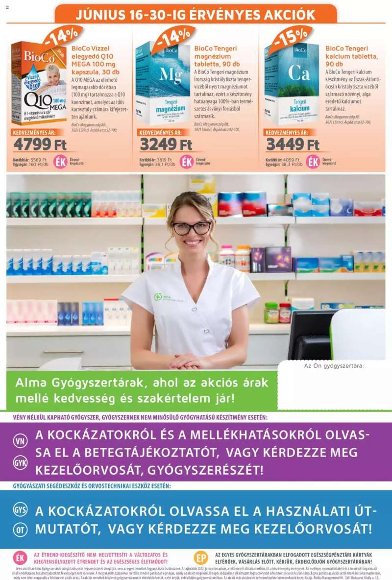 Alma Gyógyszertárak Akciós újság 6/2023 20 oldal