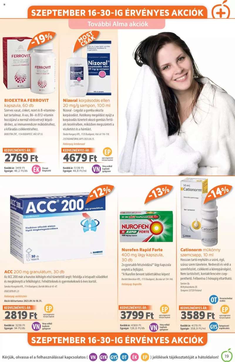 Alma Gyógyszertárak Akciós Újság Alma Gyógyszertárak 19 oldal