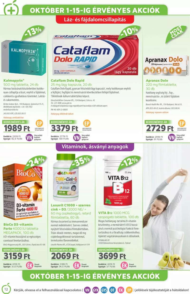 Alma Gyógyszertárak Akciós Újság Alma Gyógyszertárak 12 oldal