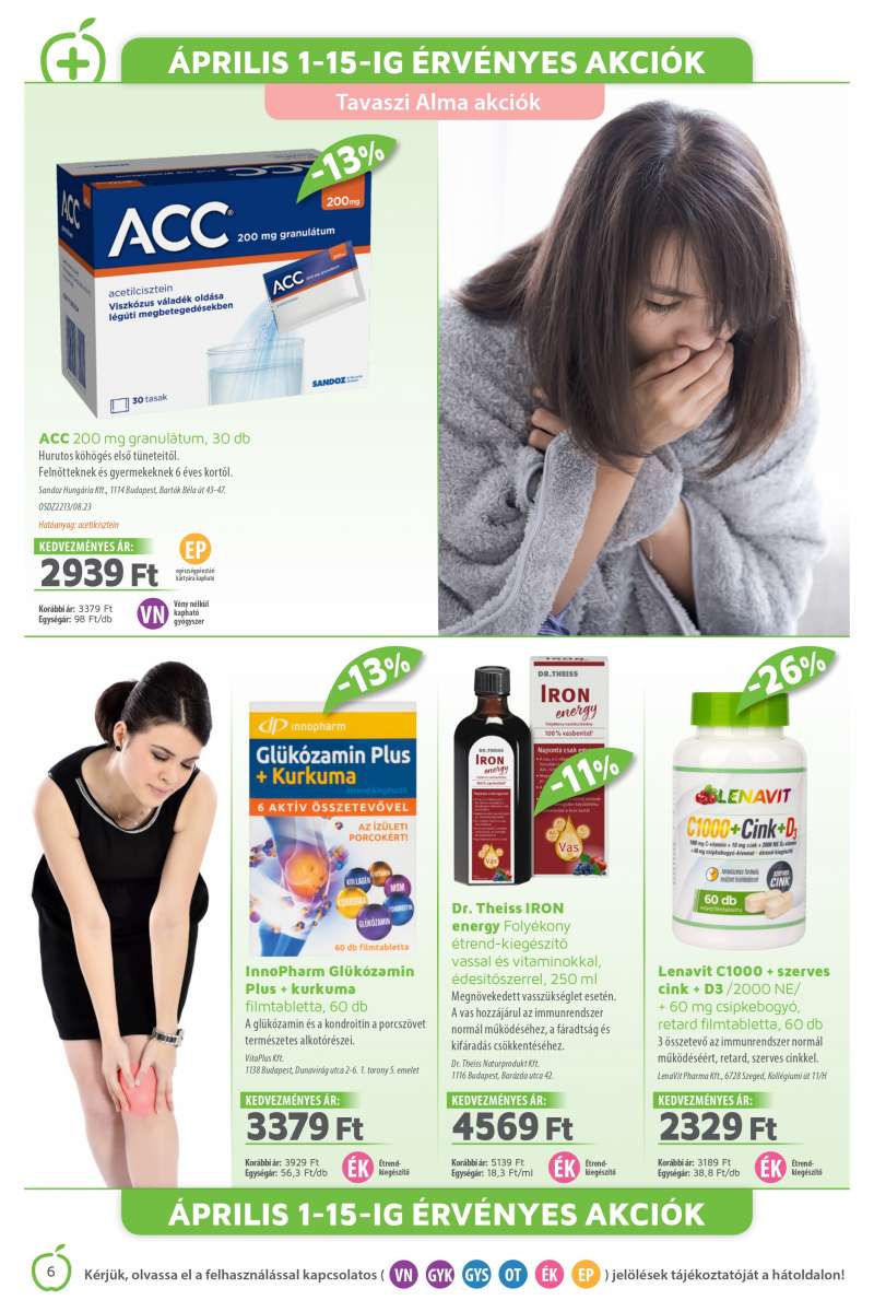 Alma Gyógyszertárak Akciós Újság 6 oldal
