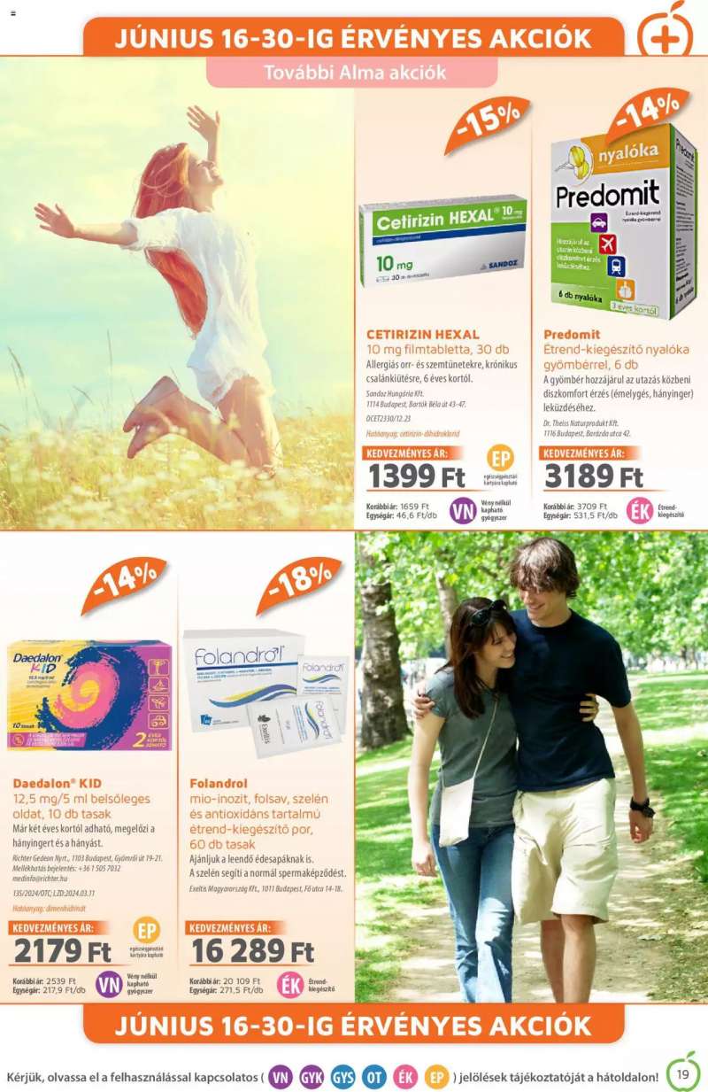 Alma Gyógyszertárak Akciós Újság Alma Gyógyszertárak 19 oldal