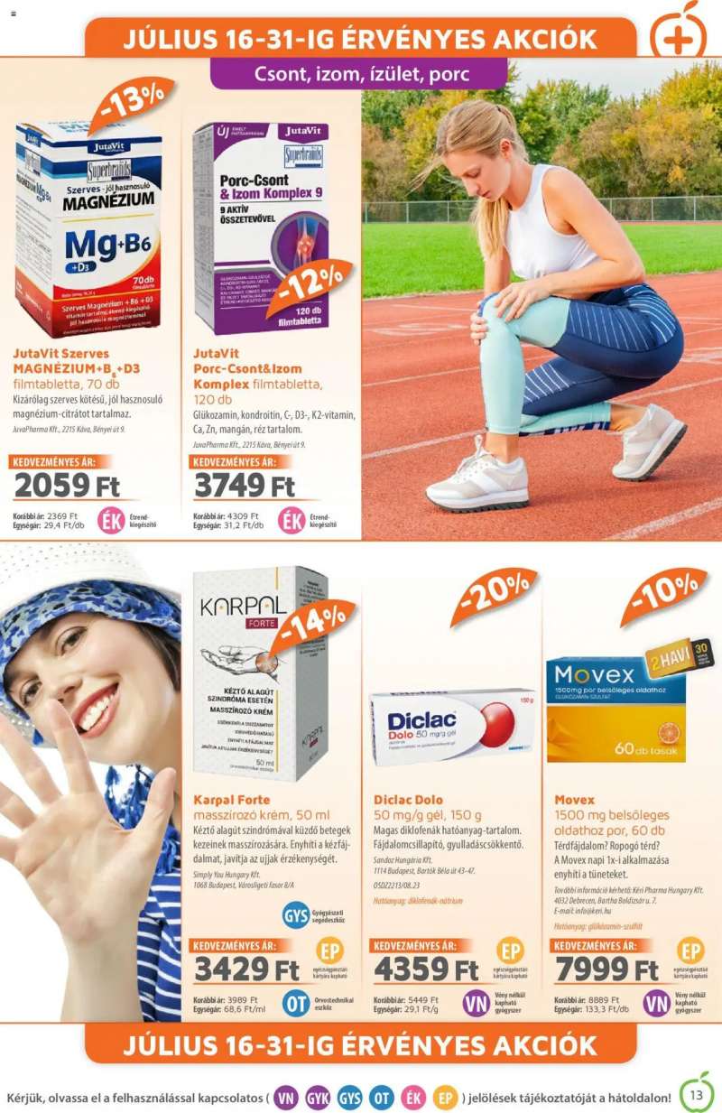 Alma Gyógyszertárak Akciós újság Alma Gyógyszertárak 13 oldal