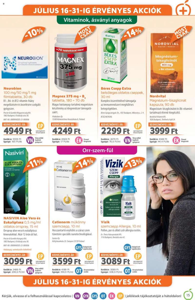 Alma Gyógyszertárak Akciós újság Alma Gyógyszertárak 15 oldal