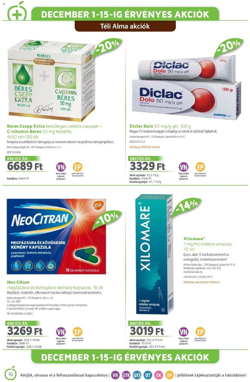 Alma Gyógyszertárak Alma újság érvényessége 2025.12.31-ig 10 oldal