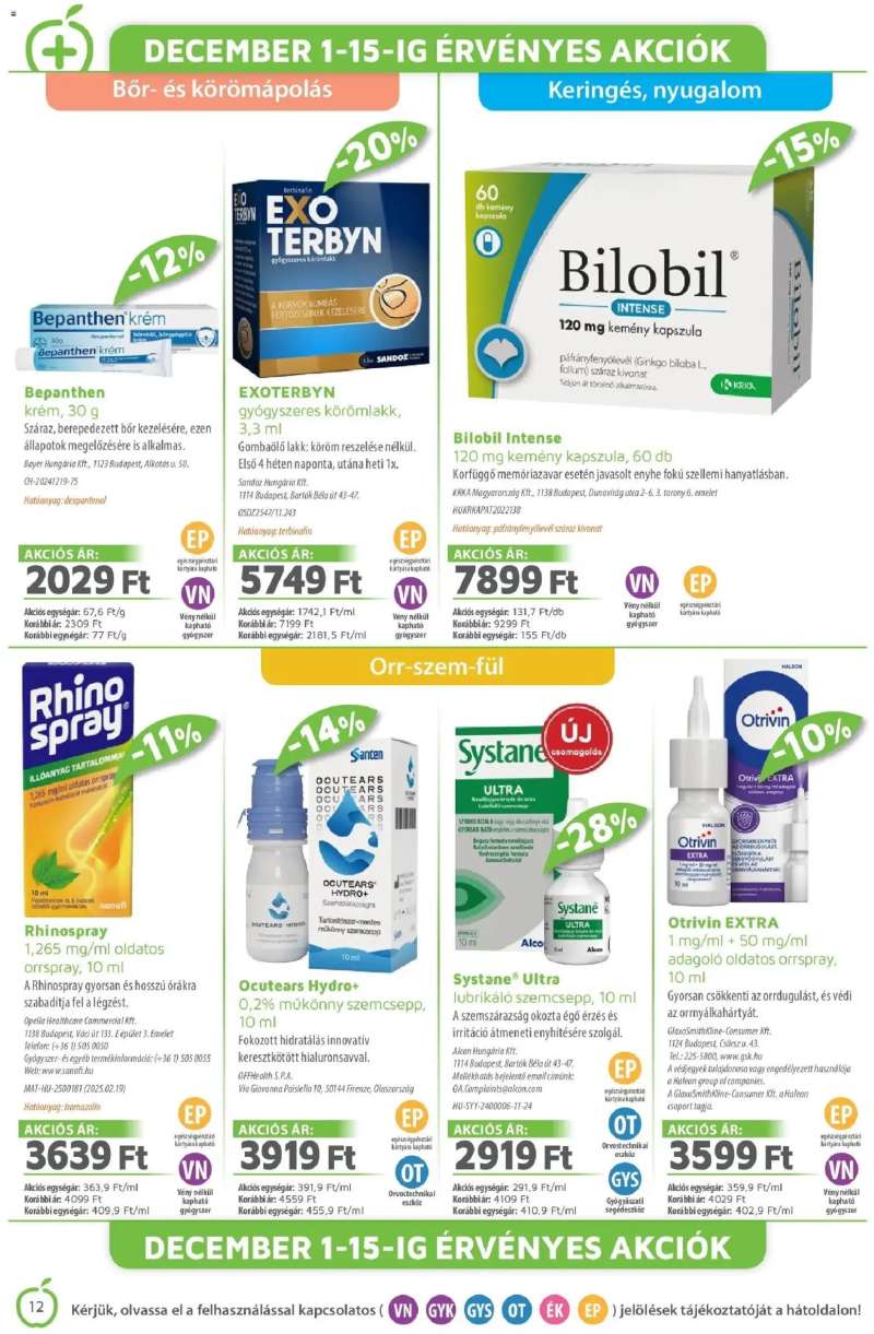 Alma Gyógyszertárak Alma újság érvényessége 2025.12.31-ig 12 oldal