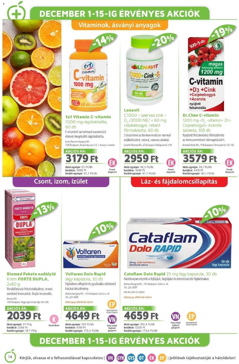 Alma Gyógyszertárak Alma újság érvényessége 2025.12.31-ig 14 oldal