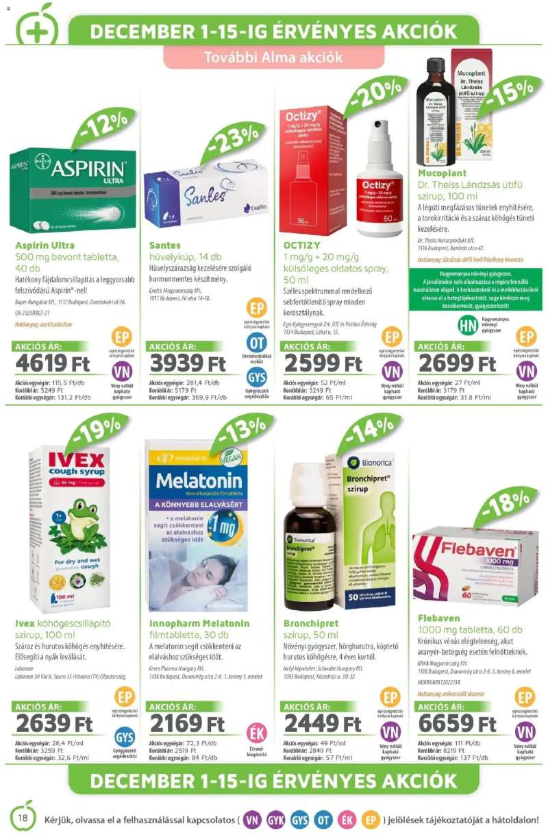 Alma Gyógyszertárak Alma újság érvényessége 2025.12.31-ig 18 oldal