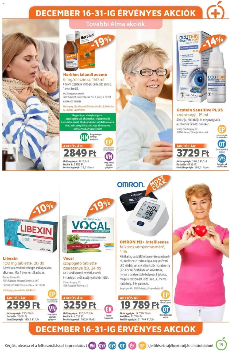 Alma Gyógyszertárak Alma újság érvényessége 2025.12.31-ig 19 oldal