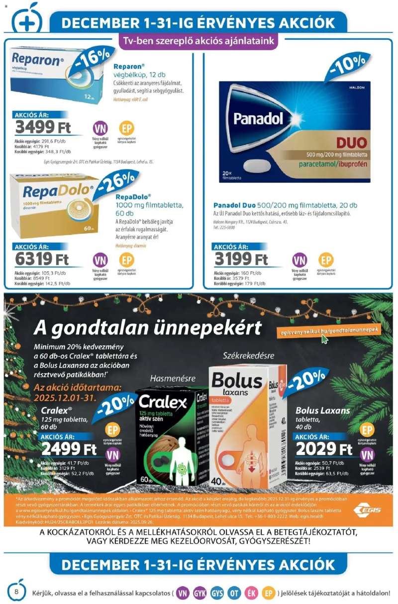 Alma Gyógyszertárak Alma újság érvényessége 2025.12.31-ig 8 oldal