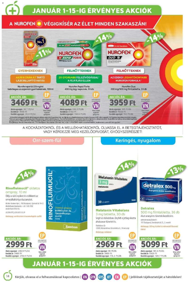 Alma Gyógyszertárak Akciós újság Alma Gyógyszertárak 14 oldal