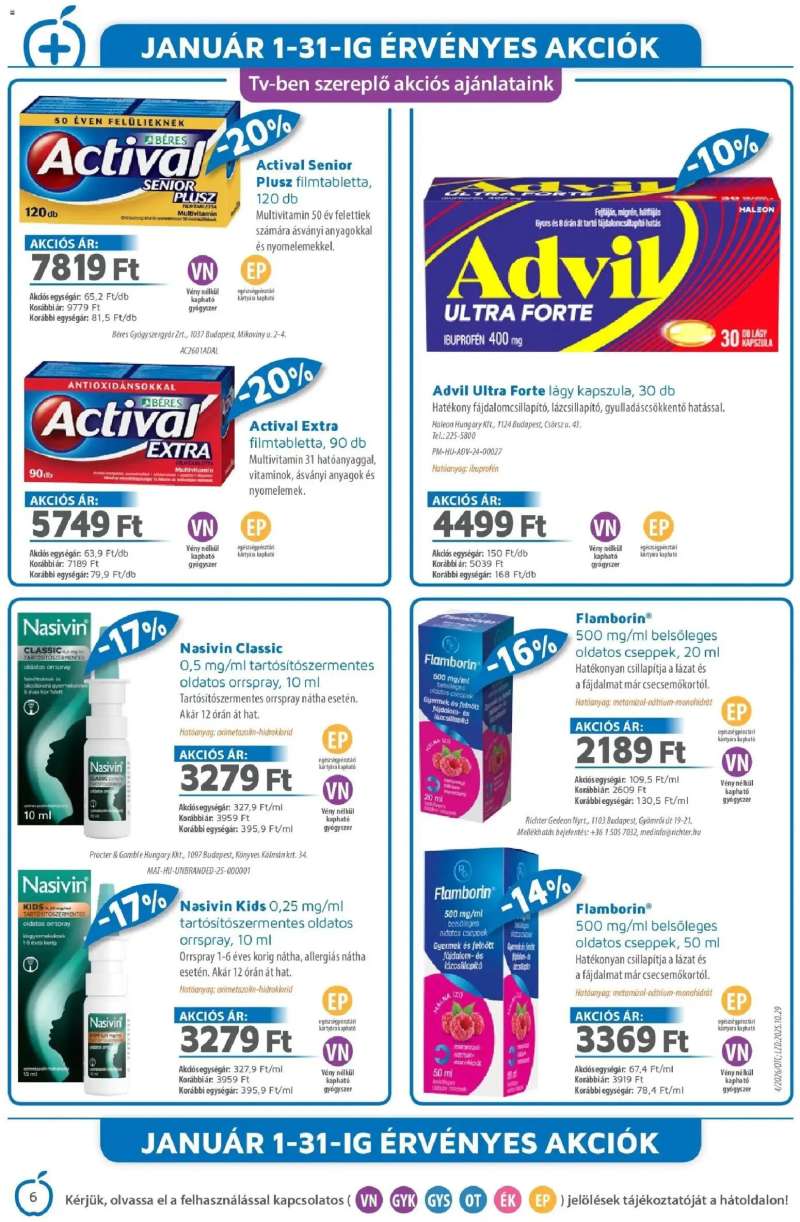 Alma Gyógyszertárak Akciós újság Alma Gyógyszertárak 6 oldal