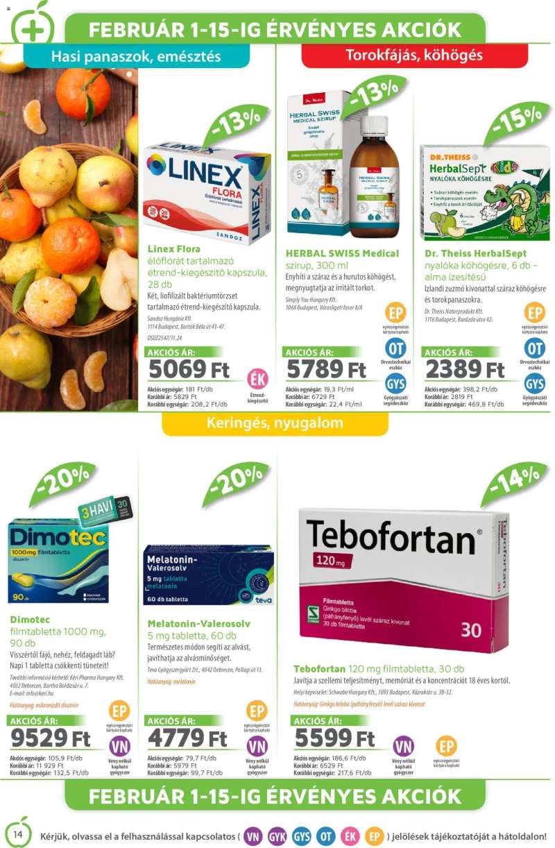 Alma Gyógyszertárak Akciós újság Alma Gyógyszertárak 14 oldal