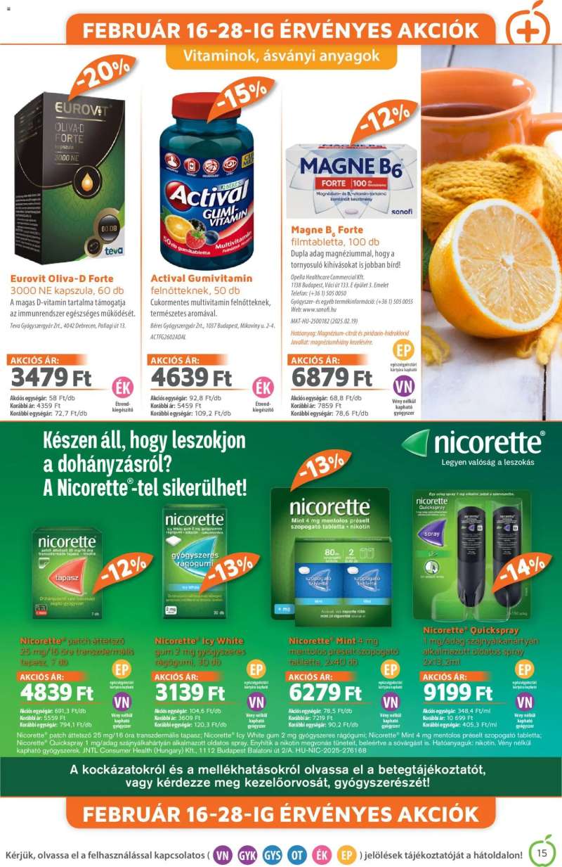 Alma Gyógyszertárak Akciós újság Alma Gyógyszertárak 15 oldal