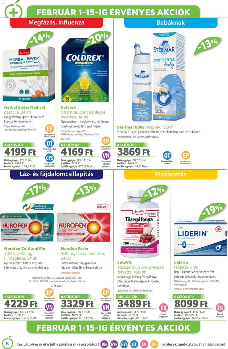 Alma Gyógyszertárak Akciós újság Alma Gyógyszertárak 16 oldal