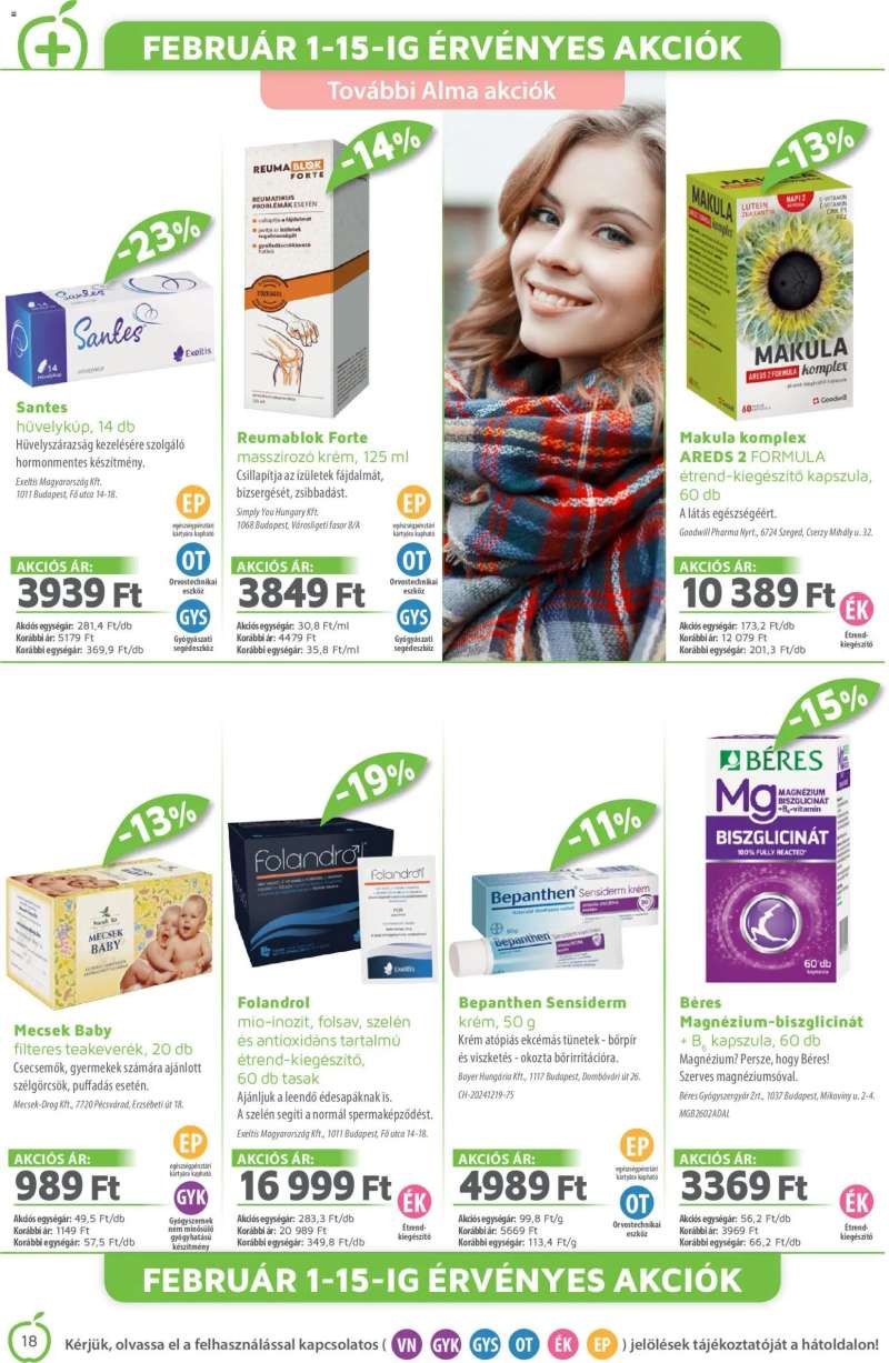 Alma Gyógyszertárak Akciós újság Alma Gyógyszertárak 18 oldal