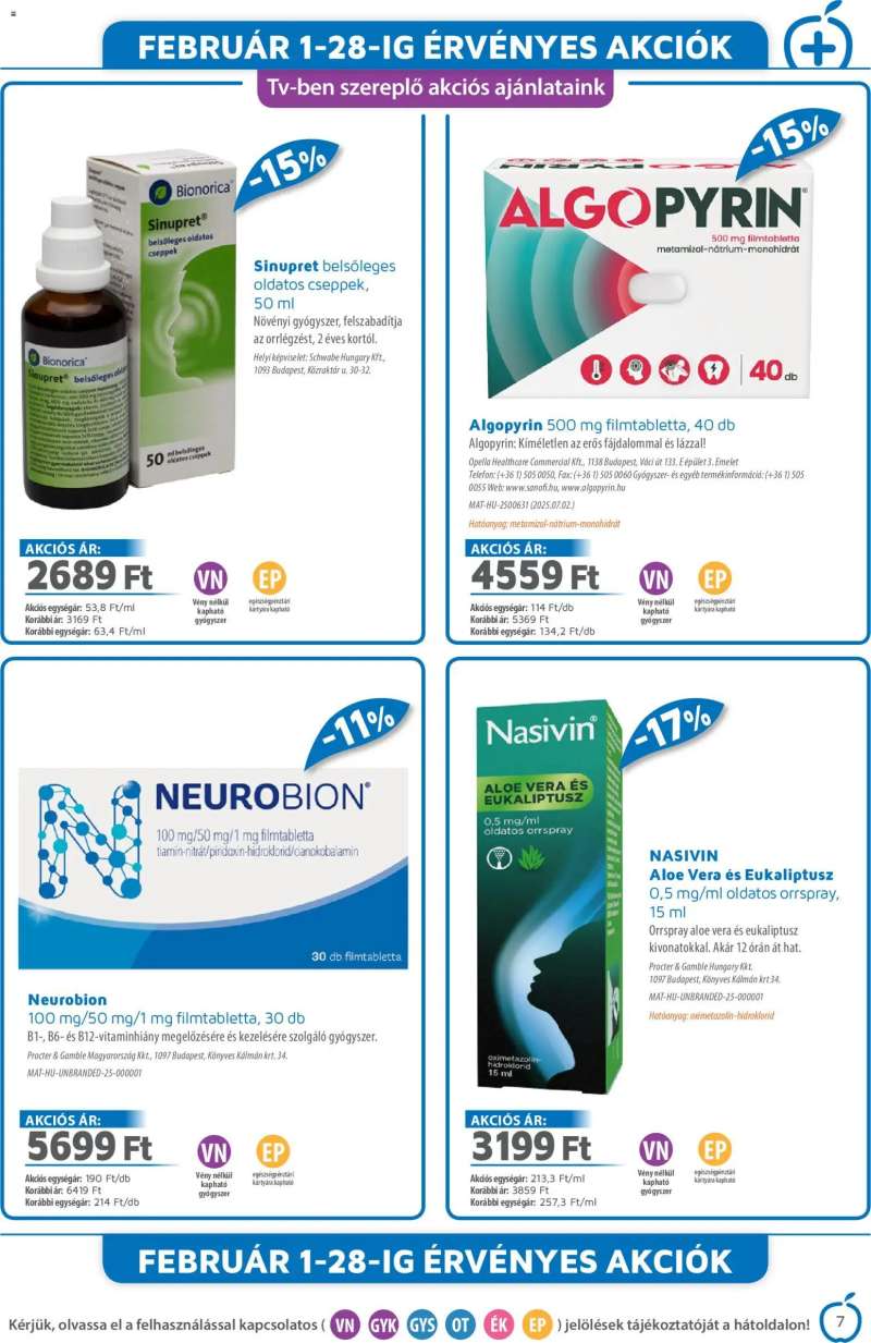 Alma Gyógyszertárak Akciós újság Alma Gyógyszertárak 7 oldal