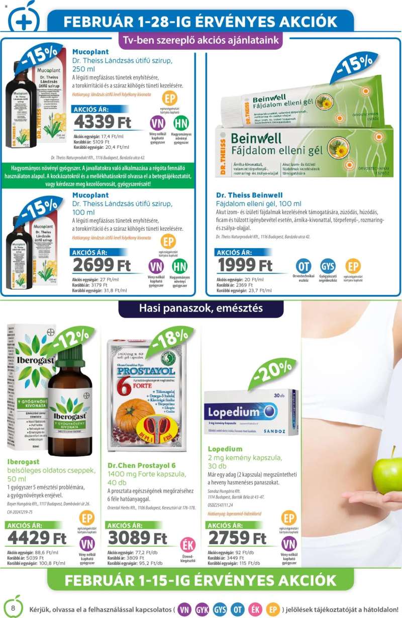 Alma Gyógyszertárak Akciós újság Alma Gyógyszertárak 8 oldal