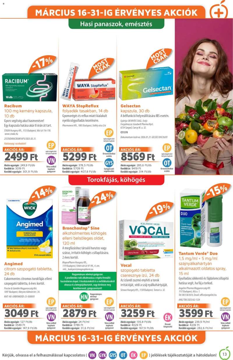 Alma Gyógyszertárak Alma Gyógyszertárak akciós újság 13 oldal
