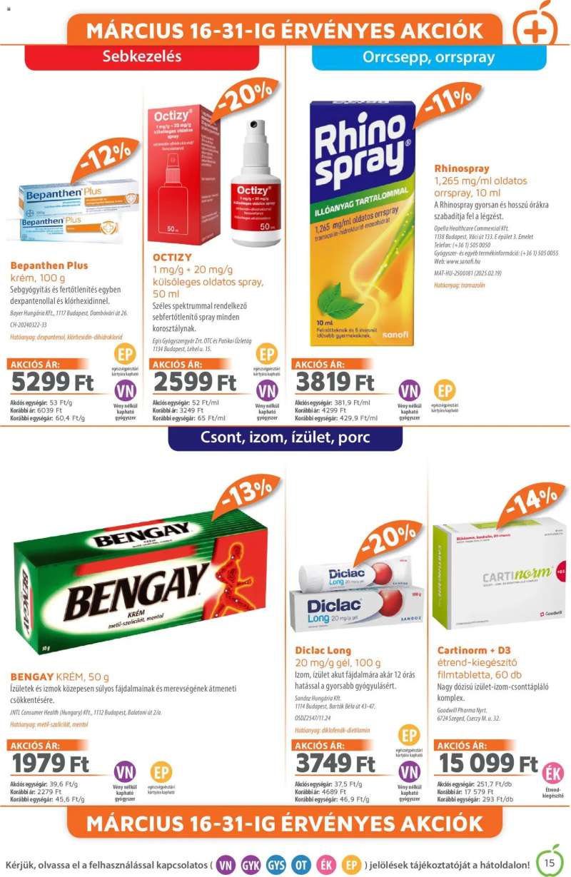 Alma Gyógyszertárak Alma Gyógyszertárak akciós újság 15 oldal