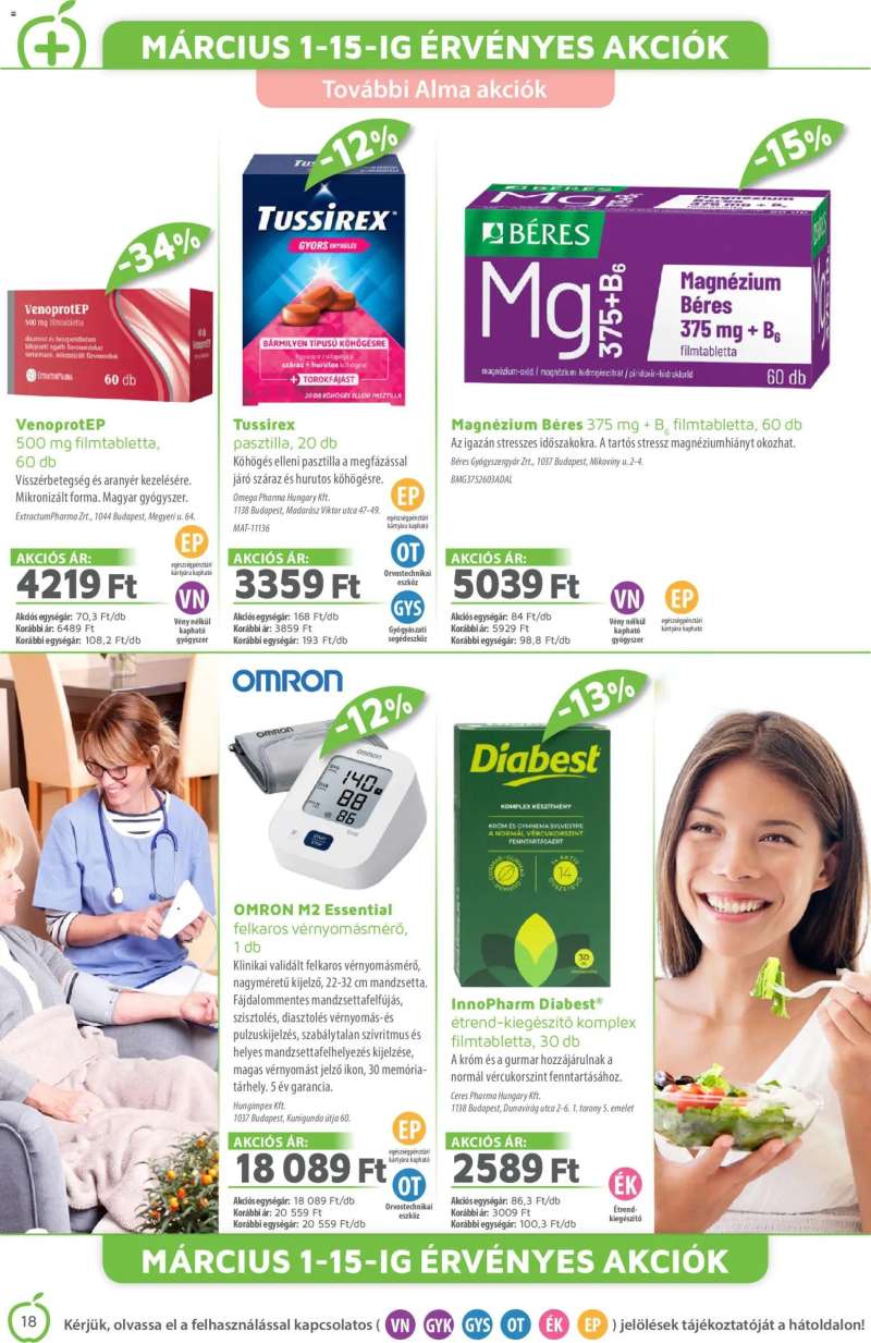 Alma Gyógyszertárak Alma Gyógyszertárak akciós újság 18 oldal