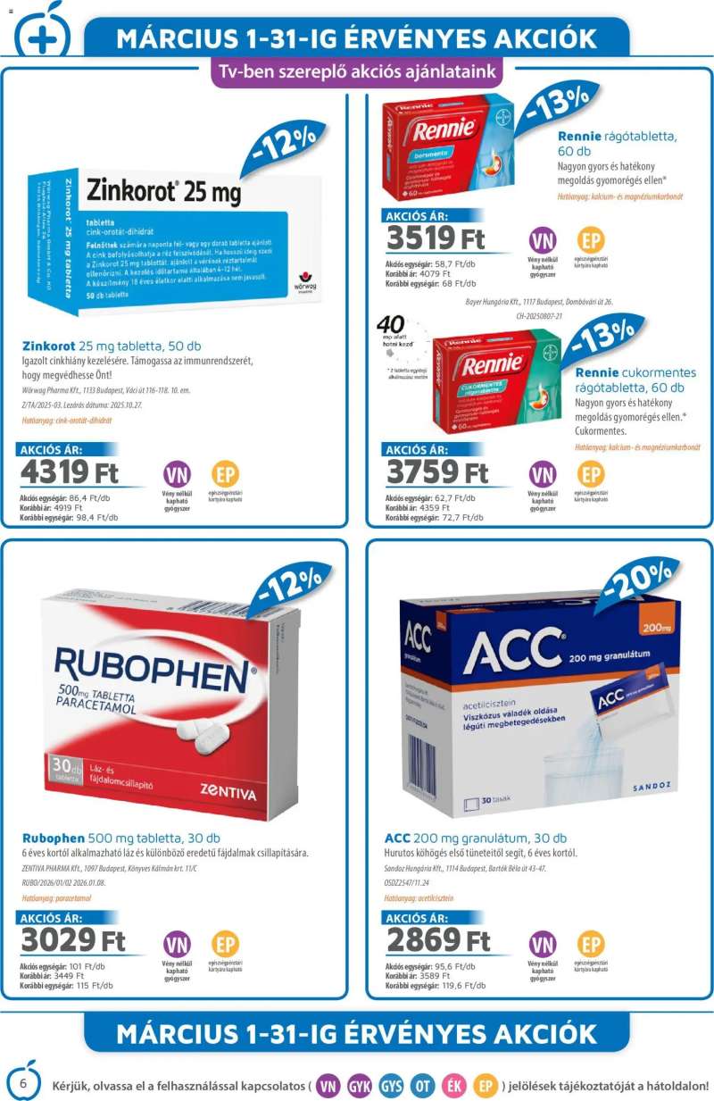 Alma Gyógyszertárak Alma Gyógyszertárak akciós újság 6 oldal
