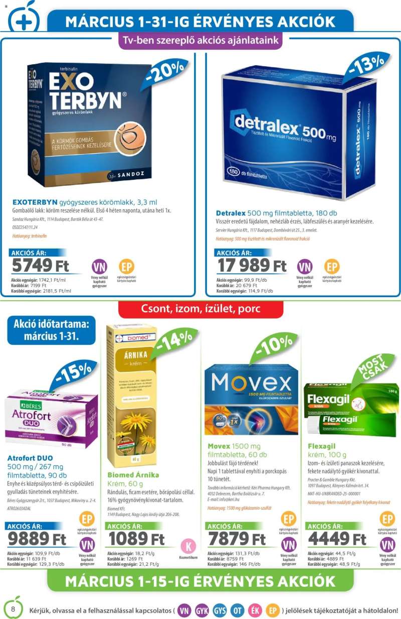 Alma Gyógyszertárak Alma Gyógyszertárak akciós újság 8 oldal