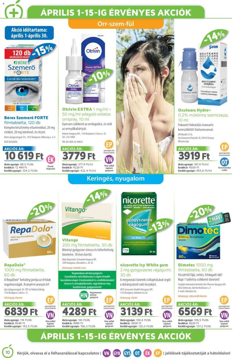 Alma Gyógyszertárak Alma Gyógyszertárak akciós újság 10 oldal