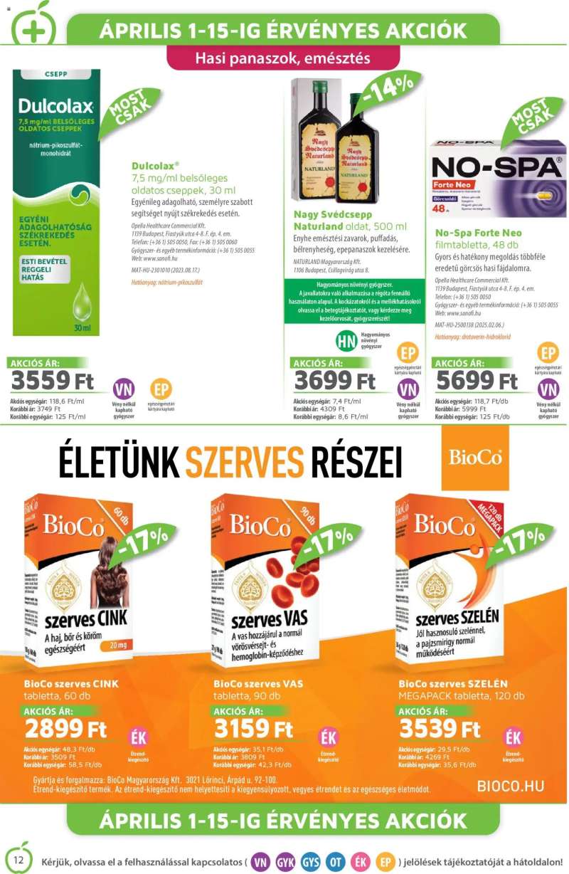 Alma Gyógyszertárak Alma Gyógyszertárak akciós újság 12 oldal