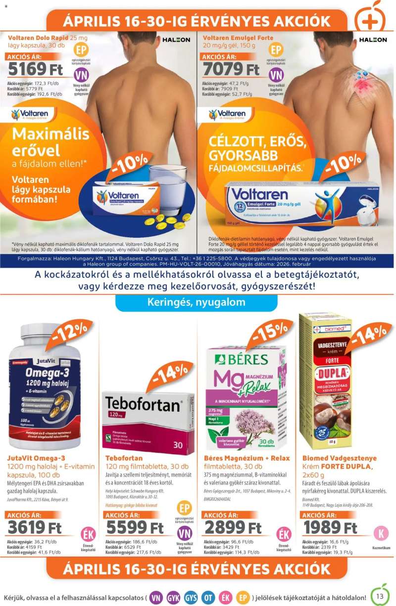 Alma Gyógyszertárak Alma Gyógyszertárak akciós újság 13 oldal