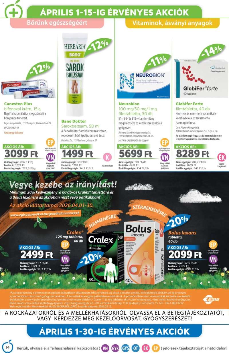 Alma Gyógyszertárak Alma Gyógyszertárak akciós újság 14 oldal