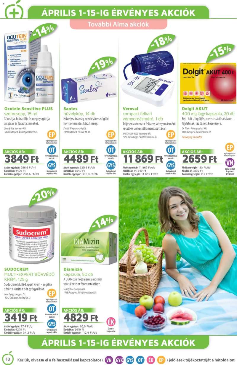 Alma Gyógyszertárak Alma Gyógyszertárak akciós újság 18 oldal