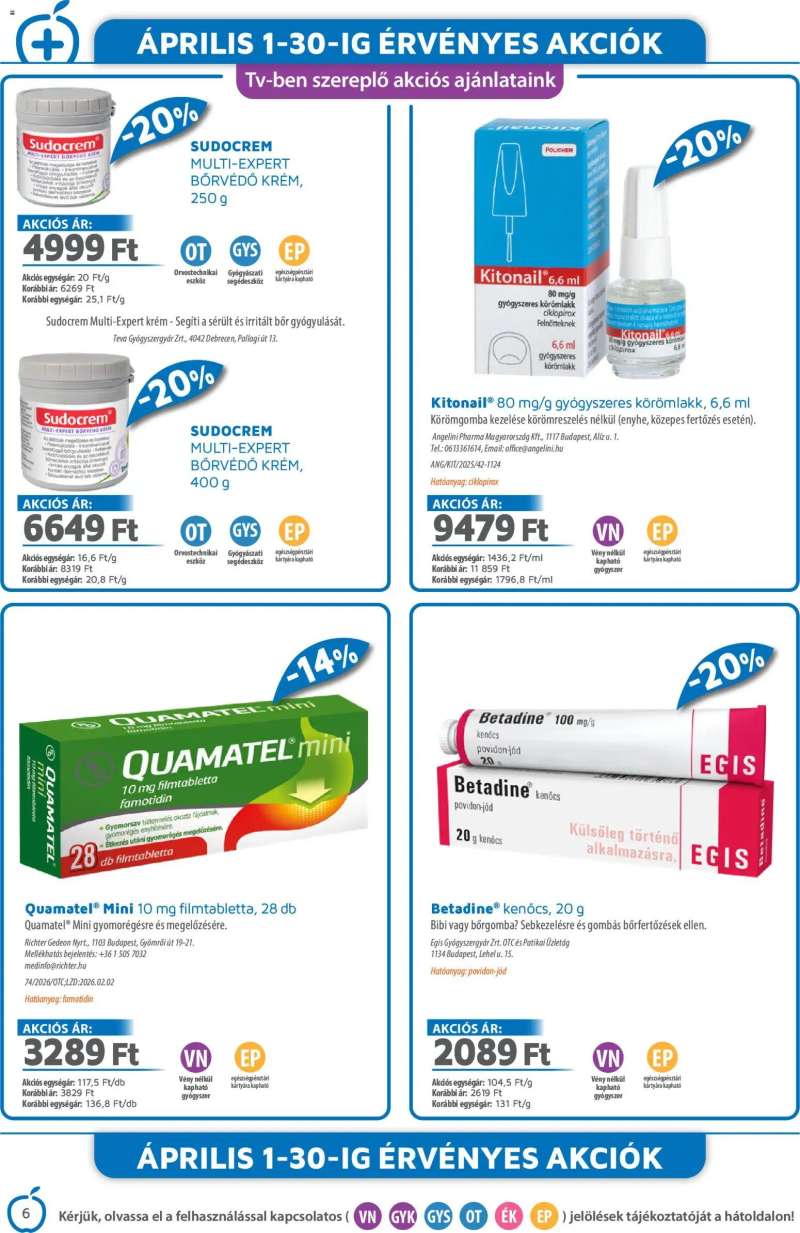 Alma Gyógyszertárak Alma Gyógyszertárak akciós újság 6 oldal
