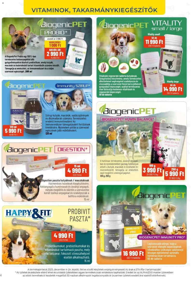 AlphaZoo Akciós újság AlphaZoo 4 oldal