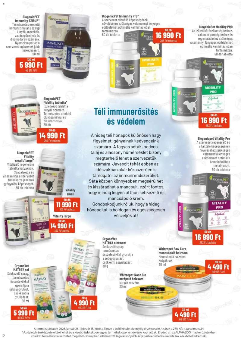 AlphaZoo Akciós újság AlphaZoo 2 oldal