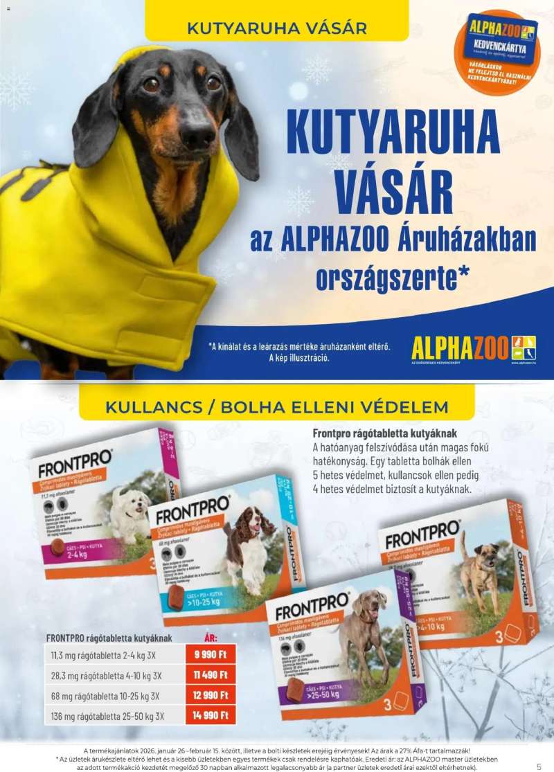 AlphaZoo Akciós újság AlphaZoo 5 oldal