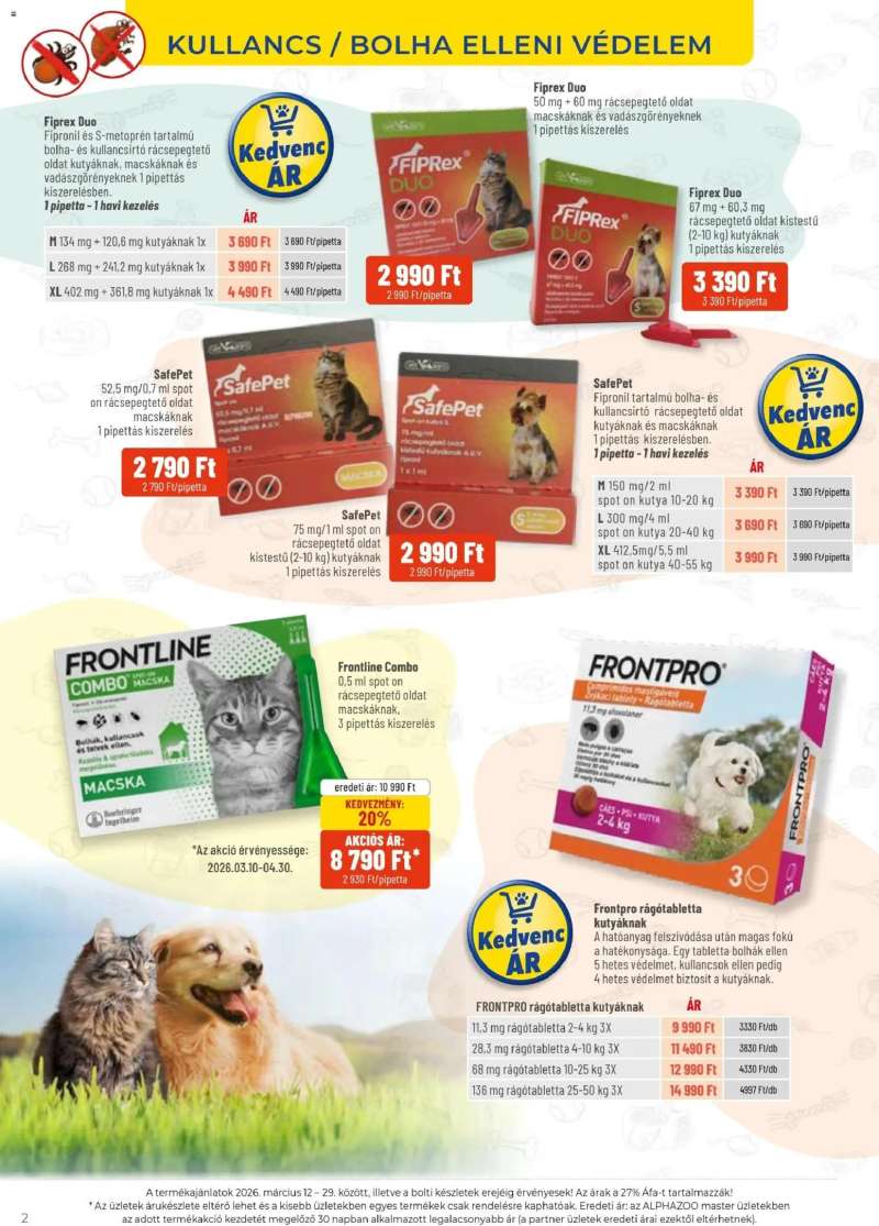 AlphaZoo AlphaZoo akciós újság 2 oldal